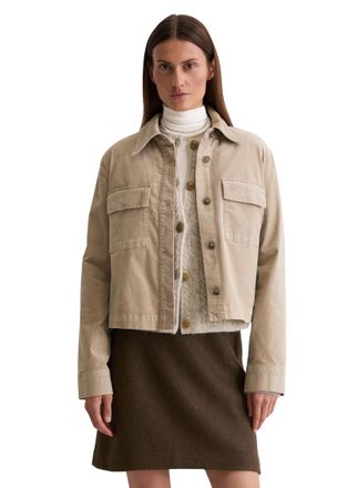 Marc O'Polo Kurzjacke MARC OPOLO, Damen, Gr. 36, chalky mauve, Samt, Obermaterial: 78% Baumwolle, 20% Viskose, 2% Elasthan, regular fit kurz, Manschette, Jacken K