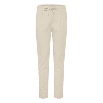 Ichi Beige Polyester Casual Broek
