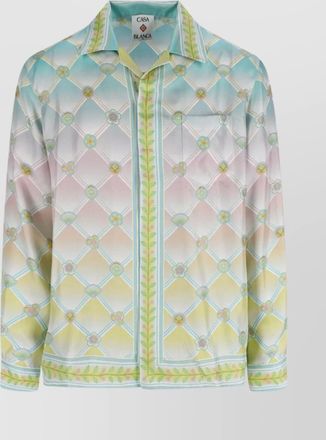 Casablanca long sleeve patterned shirt chest pocket