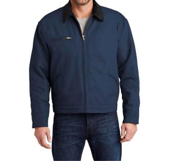 Cornerstone Tall Duck Cloth Work Jacket In Navy/black