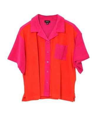 Echo Terry Camp Shirt in Red Clay at Nordstrom, Size X-Large