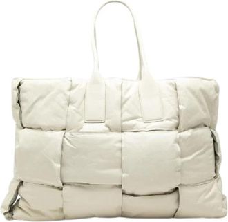 Bottega Veneta Pre-owned Vintage Tote Bag - Dames - Vintage Shopper - Wit - ONE Size - Leer - Vintage