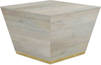 Simpli Home Abba Solid Mango Wood 28In Square Modern Coffee Table