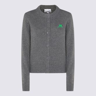 Ganni Sweaters Charcoal Grey-Donna
