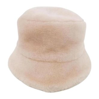Prada Pre-owned Shearling Hat - Dames - Pre-owned - Roze - Maat: ONE Size Leer