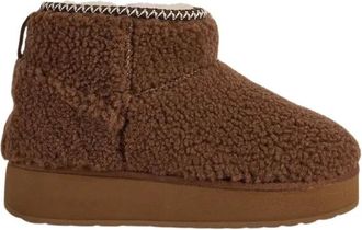 Emu Stinger Micro Flatform Teddy - Dames - Schoenen - Bruin - Maat: 38 EU Wol