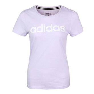 adidas (WMNS) adidas Neo Logo Printed T-Shirt Asia Sizing Purple White GL1178