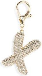 Leith Pav&eacute; Initial Bag Charm in X- Clear- Gold at Nordstrom Rack