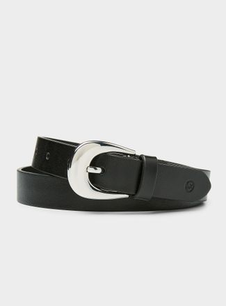 Michael Kors Michael Michael Kors - Womens Shiny D-buckle leather belt