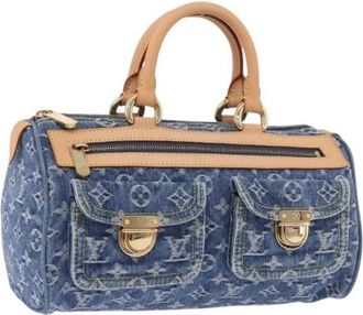 Louis Vuitton Pre-owned Denim louis-vuitton-bags - Dames - Vintage Handtas - Blauw - ONE Size - Denim - Vintage