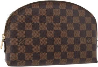 Louis Vuitton Pre-owned Mini Bags, female, Brown, Size: ONE SIZE Pre-owned Damier Ebene Canvas Pouch