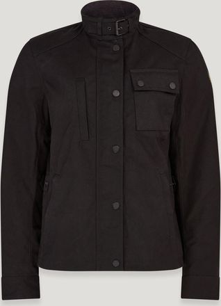 Belstaff Kates Cottage Motorcycle Jacket Womens Waxed Cotton Black Size 2XL