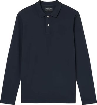Marc O'Polo Poloshirt met lange mouwen - Blauw