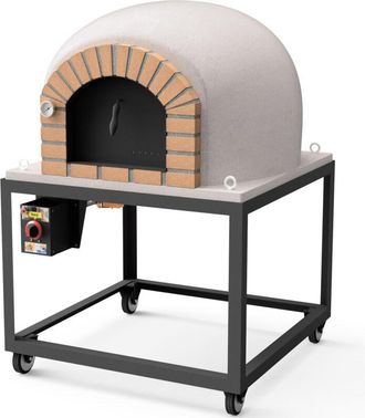 Movelar Horno De Le&ntilde;a Exterior De Obra Stromboli (blanco - 100 X 100 X 157 Cm) - Horno De Jard&iacute;n En Hormig&oacute;n, Aislado Con Corcho Y 3 Mantas Cer&aacute;micas, Cocci&oacute;n