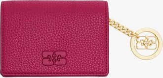 Ganni Persian Red Bou Card Holder With Flap in