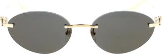 Cartier Ct0544S Randloze Zonnebril - unisex - Accessoires - Geel - Maat: ONE Size