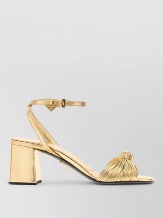 Prada leather sandals block heel open toe