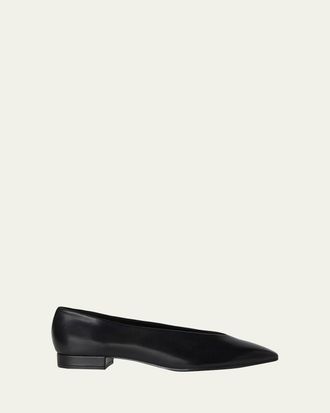 Loro Piana Calf Leather Ballerina Flats