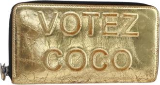 Chanel Pre-owned Wallets, female, Yellow, Size: ONE SIZE Pre-owned Vintage Wallet