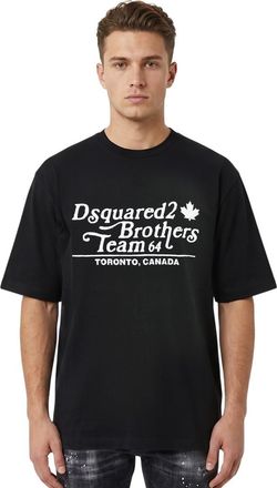Dsquared2 Black Graphic Crew Neck T-Shirt