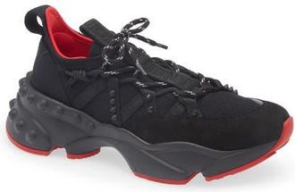 Christian Louboutin Trailnrun Spike Sneaker in Black at Nordstrom, Size 10.5Us