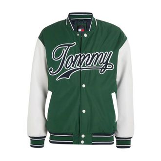 Tommy Jeans Chaqueta Universitaria Estilo Letterman - Jackets - Hombre - Verde - XS