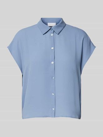 Jake*s Regular Fit Bluse mit Hemdblusenkragen in Blau, Gr&ouml;&szlig;e 34