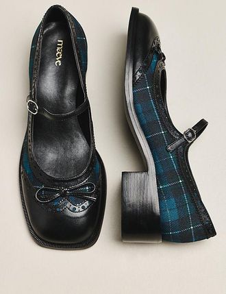 Maeve Bow Mary Jane Brogue Heels