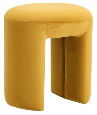 Nordlys Puff de sal&oacute;n en terciopelo amarillo