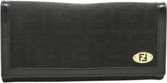 Fendi Pre-owned Wallets, female, Black, Size: ONE SIZE Pre-owned Fabric Wallet
