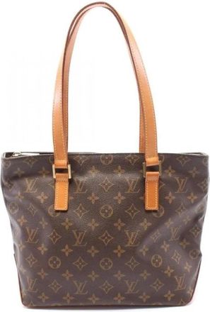 Louis Vuitton Pre-owned Tote Bags, female, Brown, Size: ONE SIZE Pre-owned Printed Coated Canvas Tote Bag with Handles