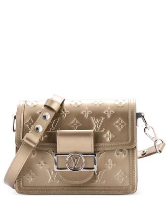 Louis Vuitton Dauphine Shoulder Bag Monogram Seal Leather Mini crossbody bag - Gold
