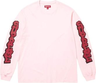 SUPREME SS26 Cracked Sleeve L/S T-Shirt Washed Pink SUP-SS26-042-PNK