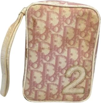 Dior Pre-owned Leren Clutch - Dames - Vintage Clutch - Roze - ONE Size - Leer - Vintage