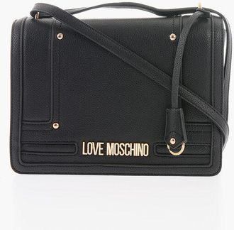 Moschino LOVE Faux Leather Crossbody Bag with Golden Logo size Unica