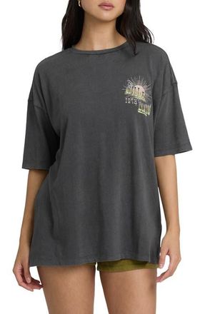 Billabong Sun Chasing Oversize Cotton Graphic T-Shirt in Off Black at Nordstrom, Size X-Large
