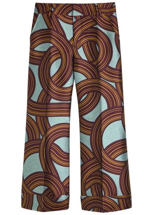 La DoubleJ LA Double J Hendrix Jacquard Flared-leg Trousers - Multicoloured - XL (UK16 / XL)