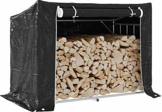 vidaXL Le&ntilde;ero Cubierta Lluvia 151x80,5x110,5 Cm Acero Galvanizado Vidaxl