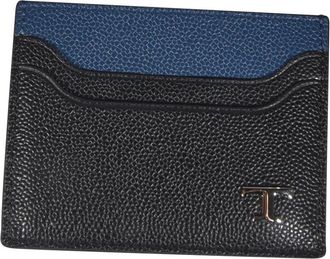 Tod's Leren Kaarthouder - Heren - Portefeuilles - Zwart - ONE Size - Leer - Accessoires