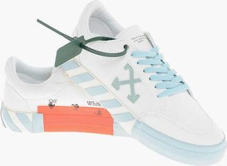 Off-white Low-Top Canvas Sneakers VULCANIZED with Logo size 46