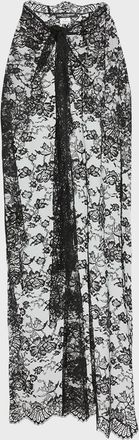 Dolce & Gabbana Chantilly Lace Scallop Maxi Skirt