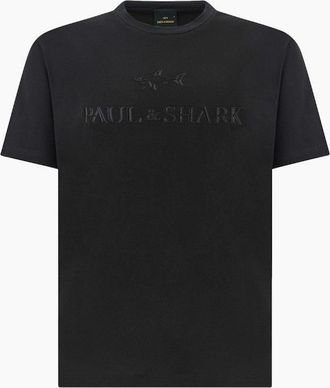 Paul & Shark Mens Paul & Shark Chest Logo T-Shirt 011 Black - Size: 38