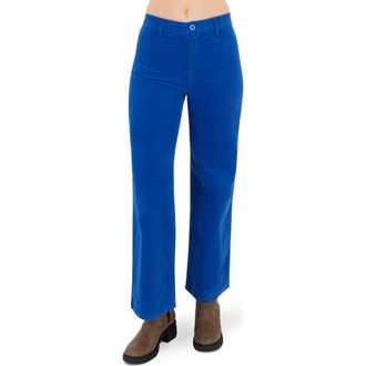 Hurley Wide Leg Corduroy Pants in Ocean Blue at Nordstrom Rack, Size 27