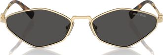 Miu Miu Mu 56zs Pale Gold Sunglasses