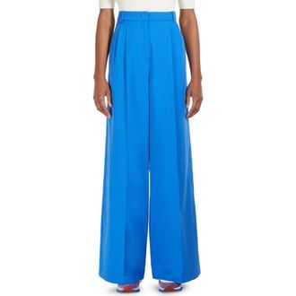 Max Mara Quenty High Waist Wide Leg Pants in Cornflower Blue at Nordstrom Rack, Size 12