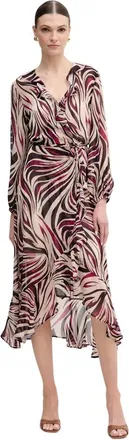 Twinset Abito a portafoglio con volant - - Dresses - Donna - Multicolore - M