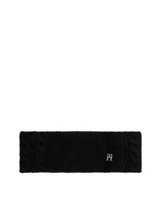Tommy Hilfiger Stirnband TOMMY HILFIGER ELEVATED CHIC HEADBAND, Damen, schwarz, Strick, Materialmix, unifarben, M&uuml;tzen Stirnband, Regular fit