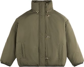 Fay Cropped Boxy High Collar Padded Jacket