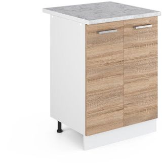 Vicco Mueble Bajo Universal R-line, Sonoma, 60 Cm Con Puertas, Con Encimera