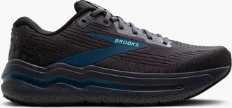 Brooks Mens Ghost Max 2 Running Shoes In Ebony/cockatoo/blue Sapphire